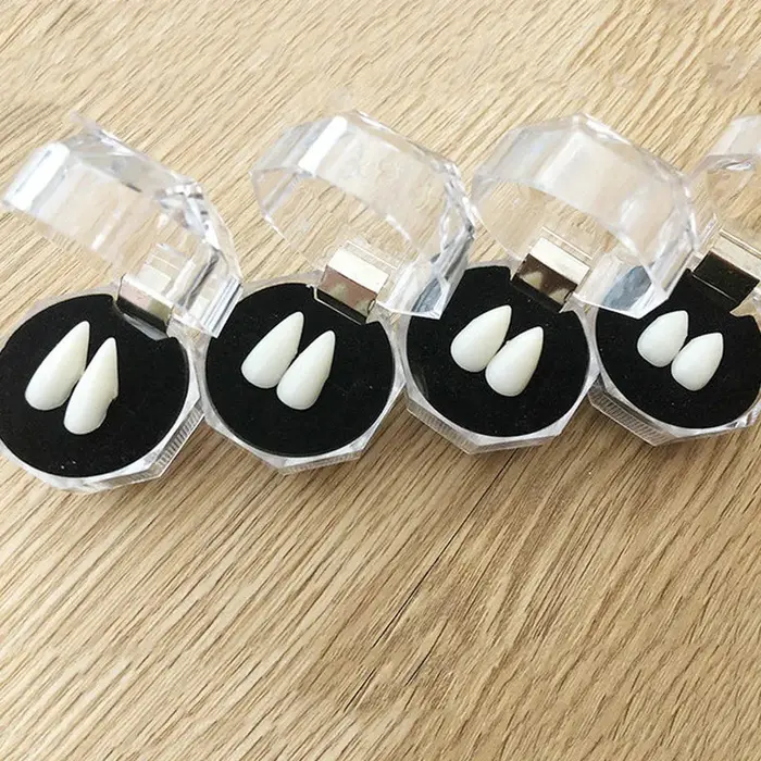 1 paire de dents de Vampire, crocs, accessoires de prothèses dentaires, accessoires de Costume d'hal