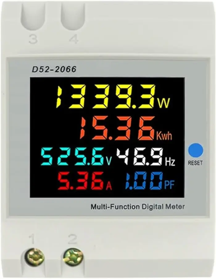 Compteur d'énergie monophasé sur Rail Din, moniteur d'utilisation d'électricité AC 40-300V 100A, vol