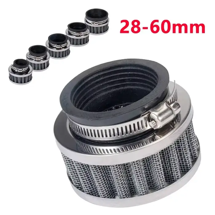Filtre à air moto 28mm-60mm High Flow Universal ATV Pit Dirt Bike Sports Intake pour Honda Kawasaki 