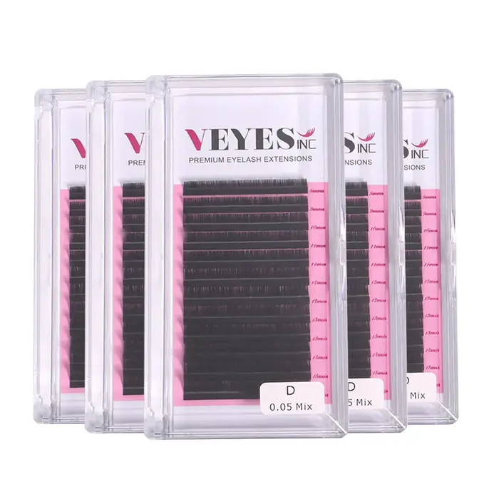 Veyes – Extensions de cils individuels en Faux vison, 5 étuis/Lot, cils professionnels classiques do