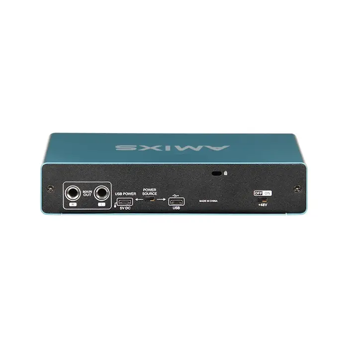 AMIXS UC42 Interface Audio pour Enregistrement Ordinateur Lecteur Gratuit USB Carte Son Externe pour