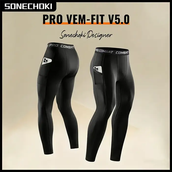 Pantalon de compression pour homme, leggings de sport pour la salle de sport avec poches, collants d