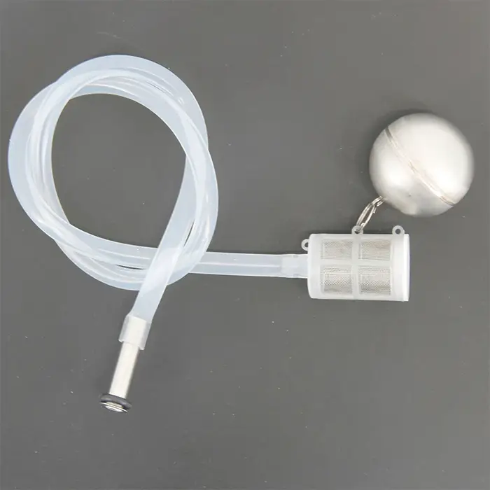Tube de remplissage flottant pour fût de bière avec filtre 80 mailles, compatible avec les fûts de b