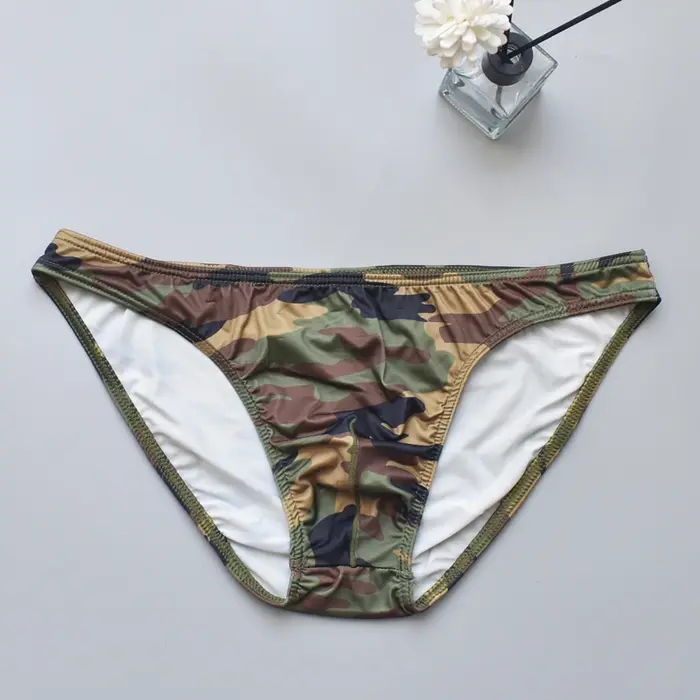 Slips de camouflage sexy pour hommes respirants confortables lingerie athlétique chic pour soirées et activités quotidiennes