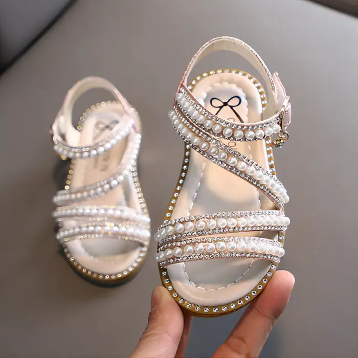 Fille sandales été mode enfants bébé filles Bling strass princesse unique sandales pour petite grand
