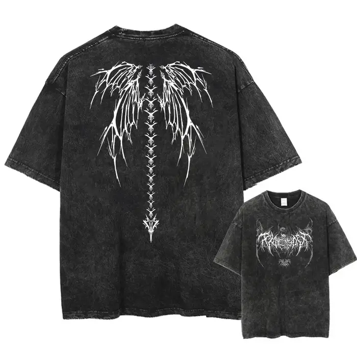 Y2k Harajuku rétro acide T-Shirt motif imprimé T-Shirt Streetwear été pur coton court pur coton lavé