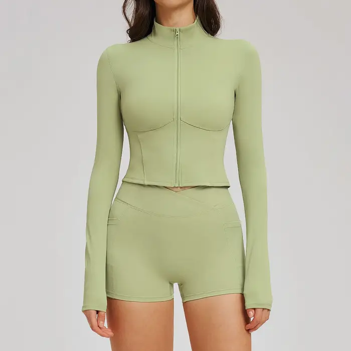 Ensemble de survêtement pour femme 2 pièces, ensemble de yoga, tenue de sport, fermeture éclair, man