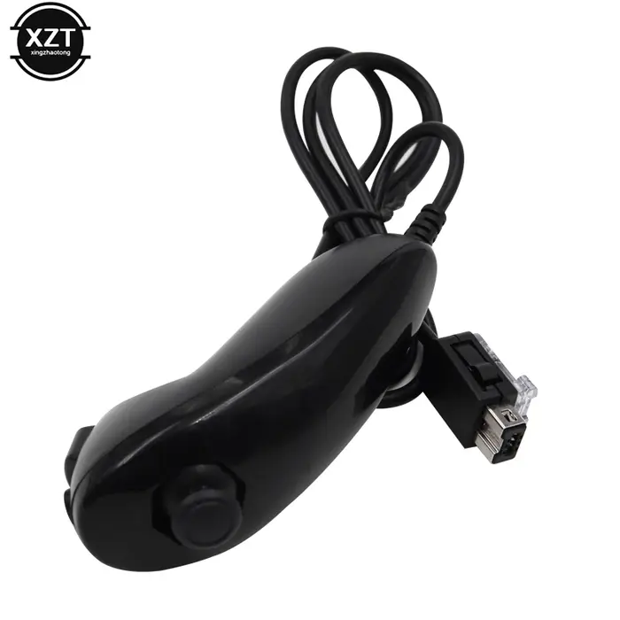 Contrôleur de poignée gauche de jeu pour Nintendo Wii Nunchuck, contrôleur de poignée incurvée à la 