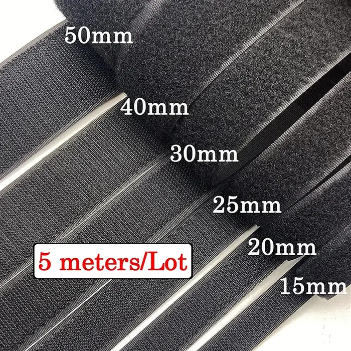 5 m/paire ruban à boucle à crochet Non adhésif crochet et boucle ruban de fixation à coudre ruban ma