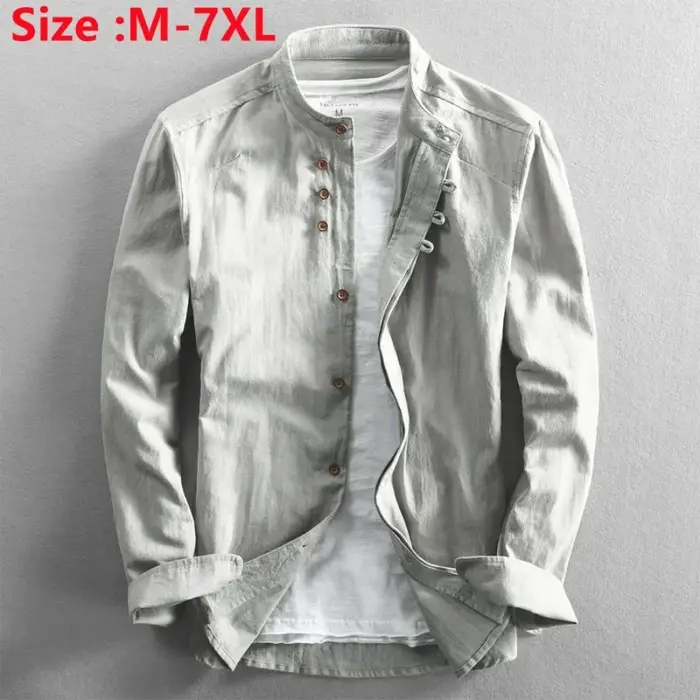 Chemise en lin de coton rétro formelle décontractée pour hommes grandes tailles événements spéciaux années 80 style audacieux confortable durable