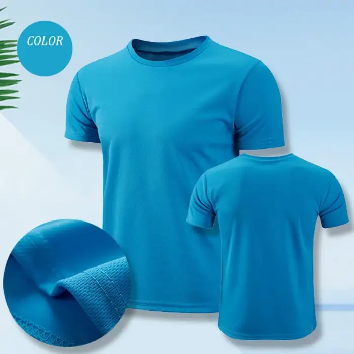 T-shirt Sport à séchage rapide unisexe - Fitness, course, respirant, manches courtes