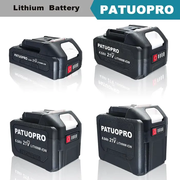 PATUOPRO 18-21V 2.0 4.0 6.0 8.0Ah batterie au Lithium Rechargeable pour Makita 18V clé de forage éle