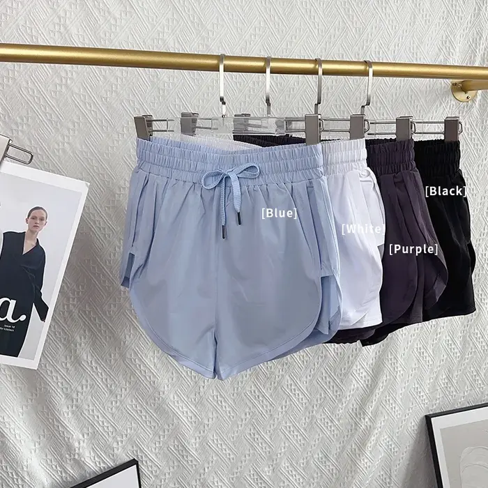 Short de sport de Yoga pour femmes, taille haute, Double couche, séchage rapide, respirant, athlétiq
