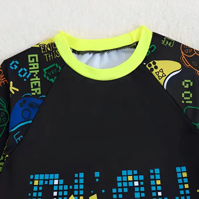 Maillot de bain deux pièces pour garçons 2026 avec short imprimé, tenue de bain pour enfants, maillo