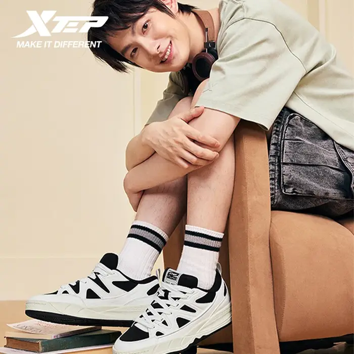 Xtep Haobai chaussures de skateboard pour hommes antidérapant rebond Absorption des chocs baskets St