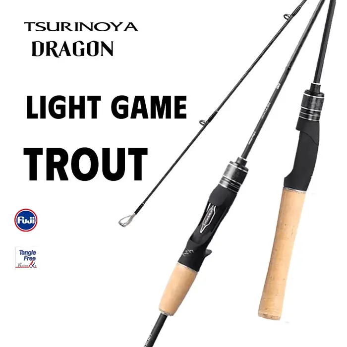 Canne à pêche TSURINOYA DRAGON Light Game 1,6m 1,8m UL Action Rapide avec Guides FUJI, en Carbone po