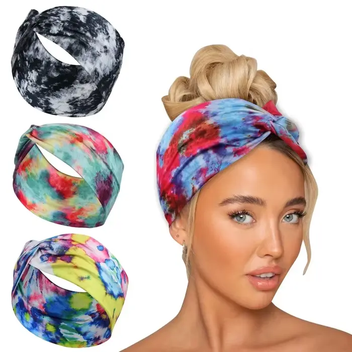 1PC femmes bandeau sport extensible pansement sueur bandeau élastique Yoga bandes de cheveux bandeau
