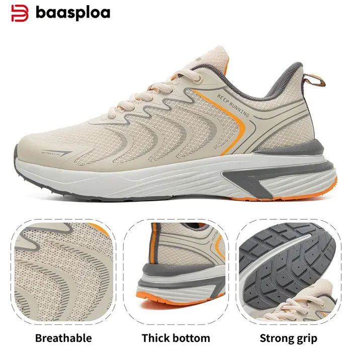 Baasploa – chaussures de course pour hommes, baskets décontractées légères en maille respirante, cha