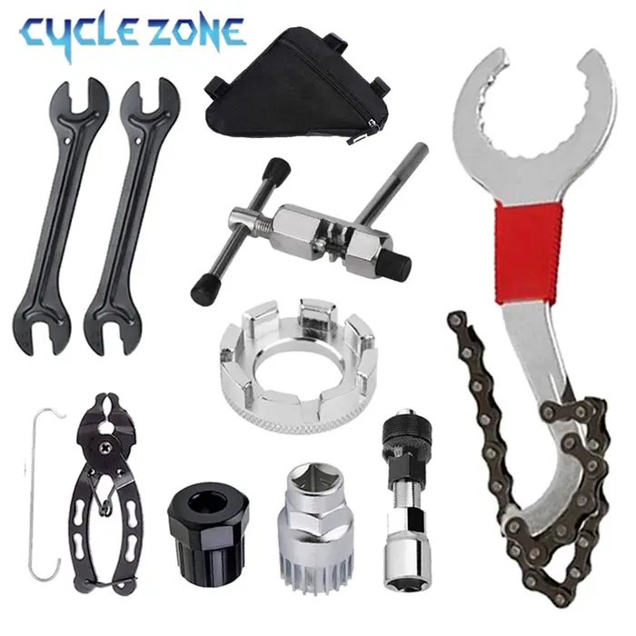 Ensemble d'outils de réparation de vélo complet pour VTT et vélos de route occasionnel ou régulier
