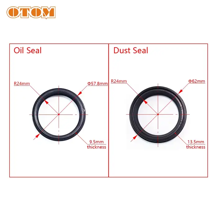 OTOM-Amortisseur de fourche avant de moto 48mm, joint d'huile, anneau scellé anti-poussière pour KTM