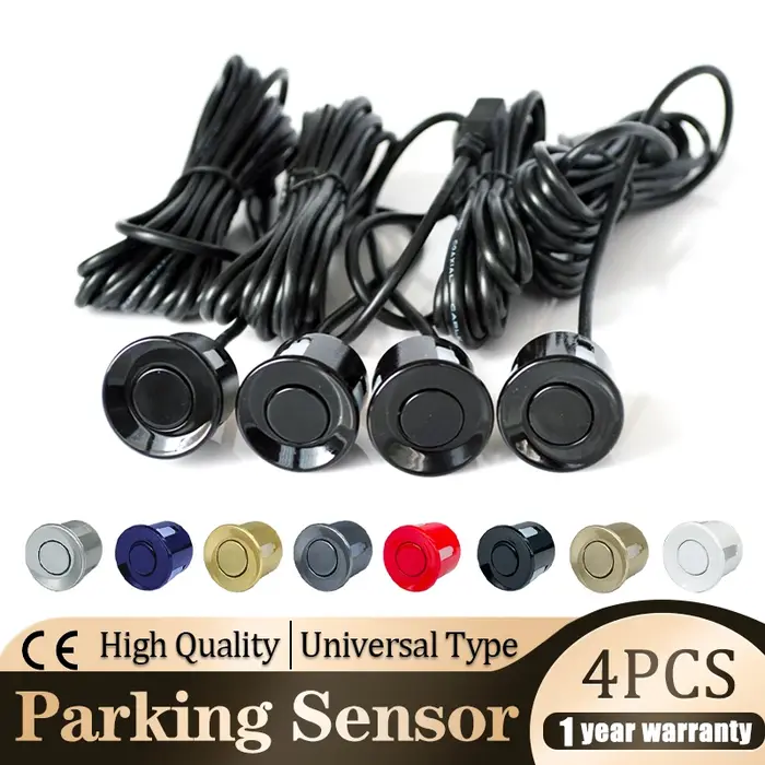 Capteur de stationnement 4 pièces capteurs 22mm noir rouge bleu or gris argent Champagne or/blanc co