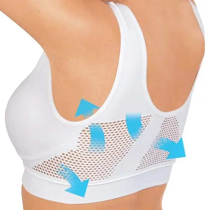 Soutien-gorge sport femme respirant anti-transpiration - Coussinets amortissants pour running et fitness