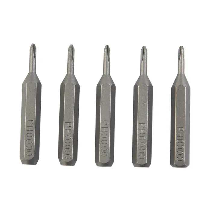 Embouts de tournevis cruciforme H4 × 28mm PH0000 PH000 PH00 PH0 PH1 PH2 4mm tige hexagonale bricolag