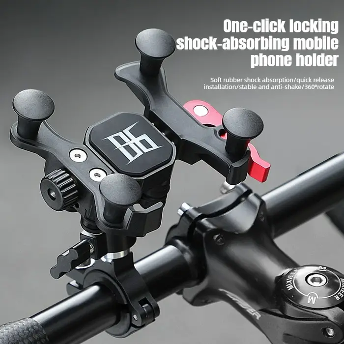 Support de téléphone pour vélo et moto clip gps rotatif 360 degrés adaptable pour randonnée vtt course cycliste activités outdoor
