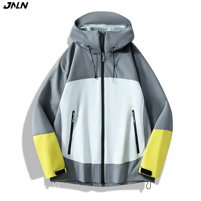 JNLN unisexe imperméable Softshell veste randonnée Camping escalade Trekking coupe-vent à capuche dé