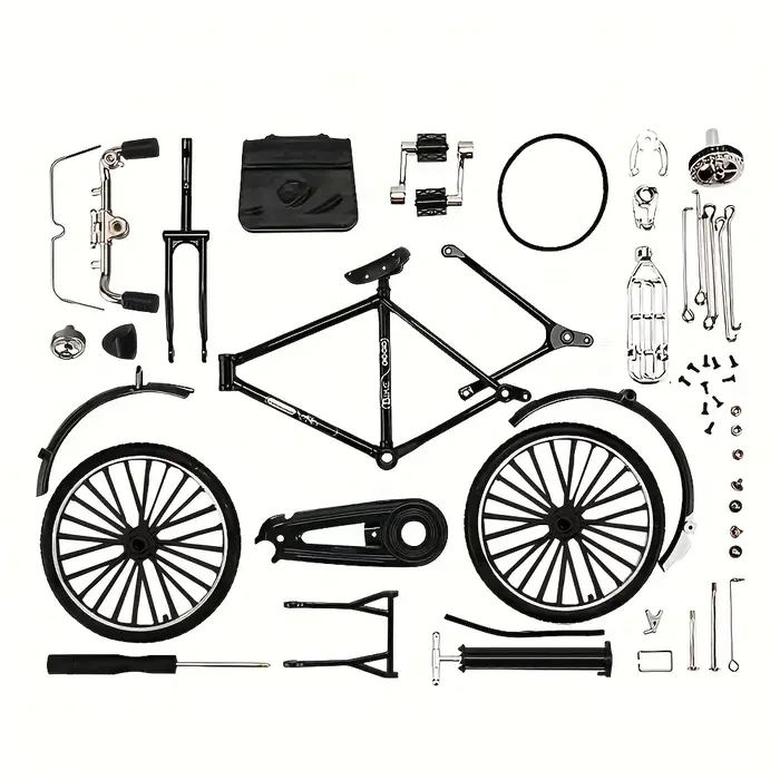 Kit de construction de modèle de vélo vintage avec 51 pièces pour collectionneurs et amateurs de bricolage à offrir pour diverses occasions