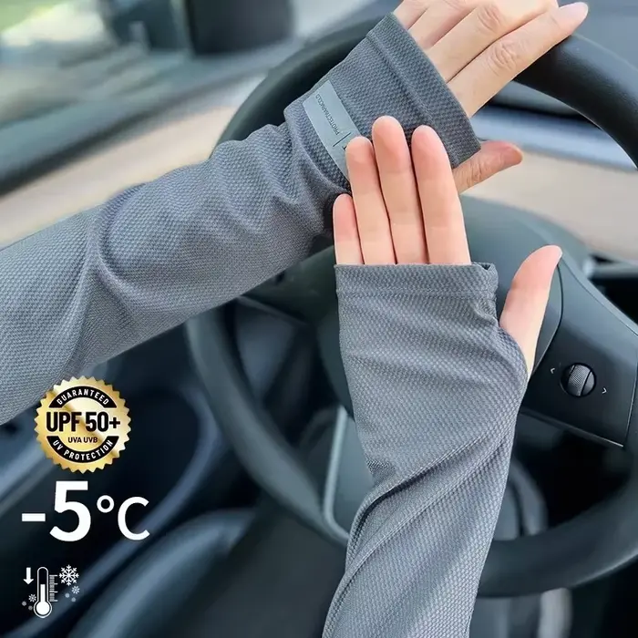 Gants de protection solaire pour hommes et femmes, protège-bras, protection UV, manches respirantes,