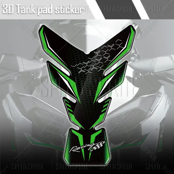Autocollant 3D pour tampon de réservoir de moto, autocollant de protection pour Ninja400 Z900 Z1000 