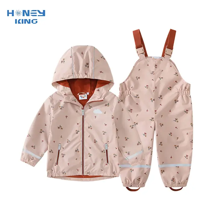 HONEYKING ensembles de vêtements pour enfants imperméable costume bébé salopette imperméable pantalo