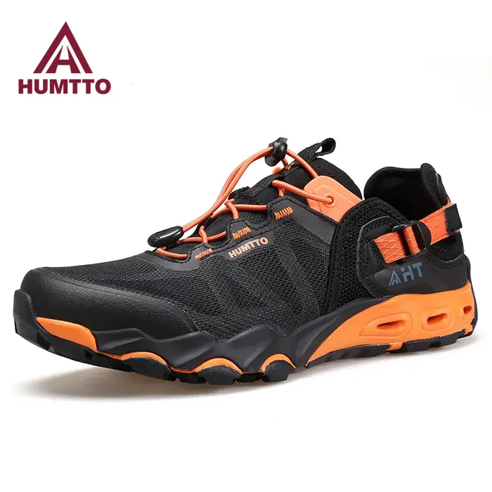 Chaussures d'eau HUMTTO respirantes homme - Baskets plage trekking extérieur - Sandales sport été 2022