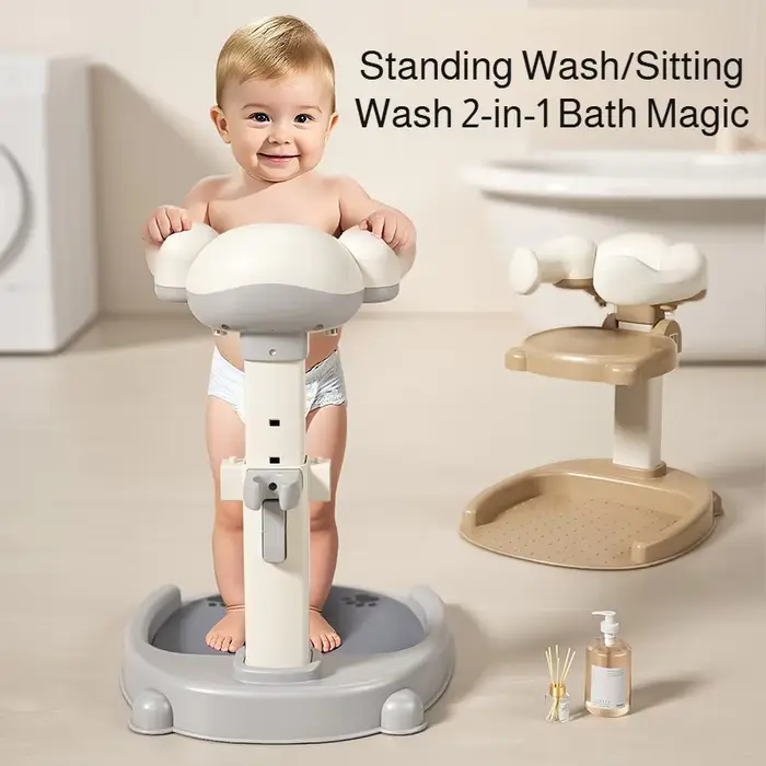 Support de douche réglable pour bébé, dispositif de bain antidérapant pour enfants, support de bain 