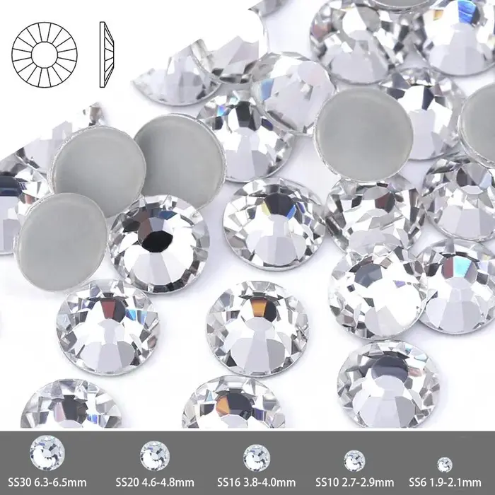 Hotfix Strass cristal clair AB Flatback fer sur Strass pierres correcteurs à chaud Strass pour coutu