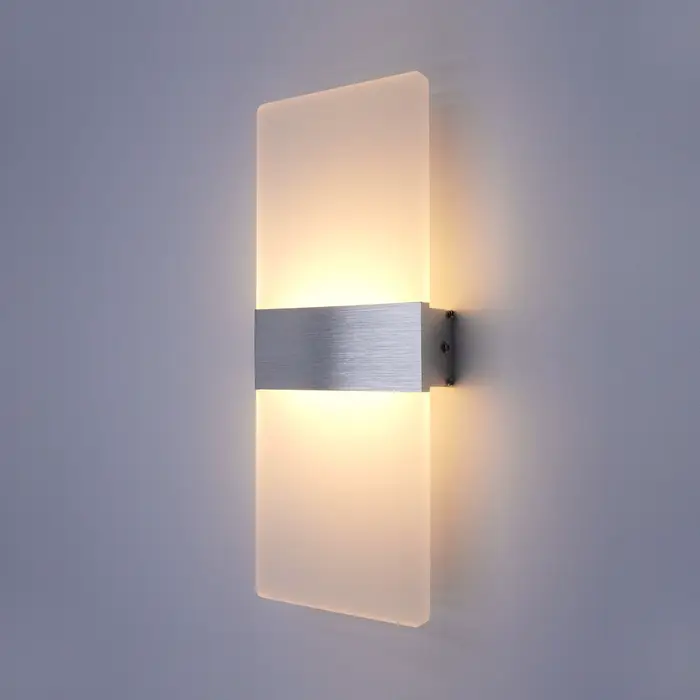 Applique murale minimaliste moderne, applique murale LED intérieure, fil dur en aluminium acrylique,