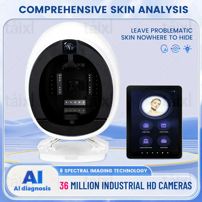 Analyseur de peau 3D AI Q1, détection des problèmes cutanés, diagnostic, analyse professionnelle à 8