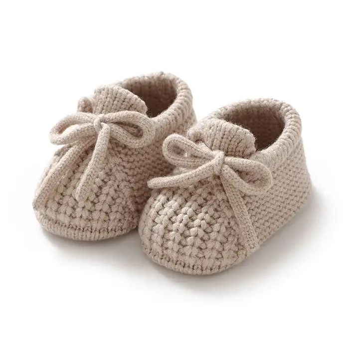 Chaussures de bébé tricotées pour nouveau-né de 0 à 18 mois, accessoires de vêtements chauds pour no