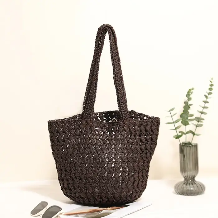 Sac à main pour femme 2026, nouveau sac seau de voyage tissé à la main, grande capacité, sac à bando