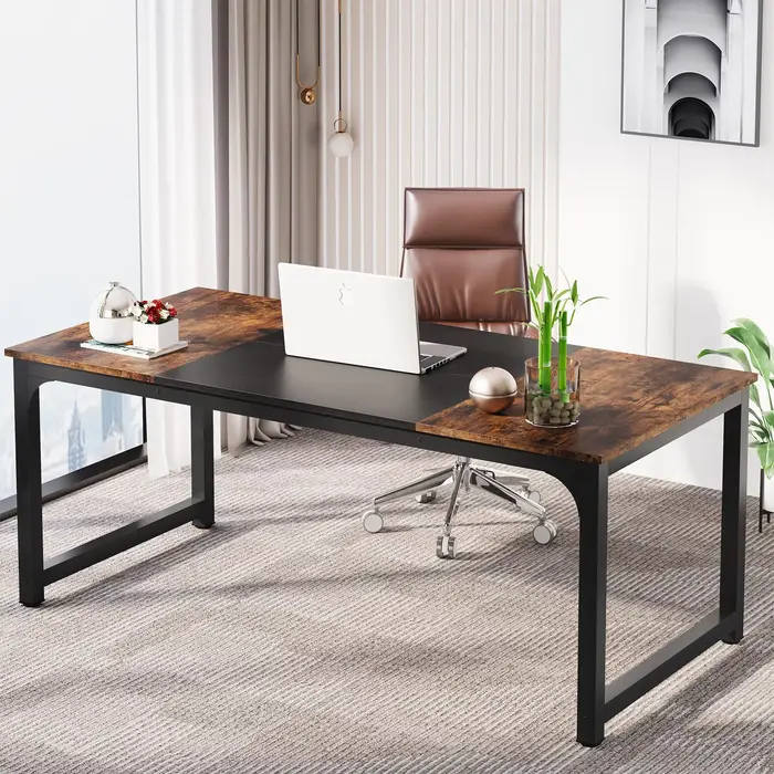 Tribesigns bureau d'ordinateur moderne grand bureau Table d'ordinateur bureau d'étude poste de trava