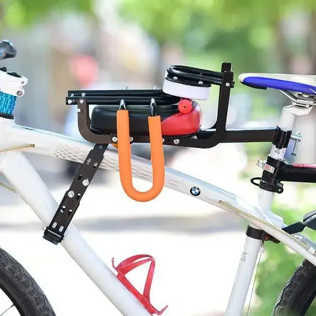 Siège enfant pour vélo de montagne et voiture, siège de sécurité avant pour bébé, compatible avec le changement de vitesse pour véhicule électrique, confort et sécurité pour les déplacements quotidiens et les aventures en famille