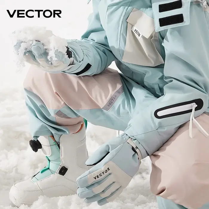 Gants de ski VECTOR enfants - Imperméables et chauds en laine avec technologie 3M pour l'hiver