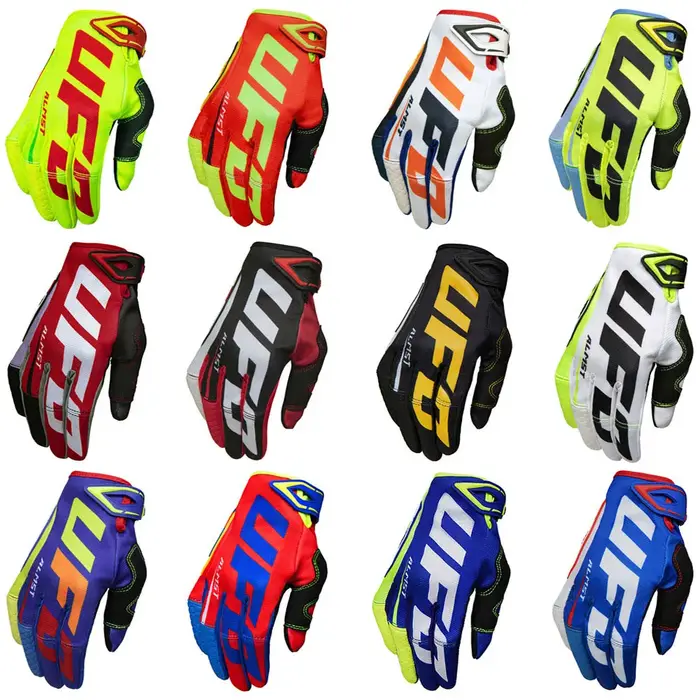 Gants de moto tout-terrain UFO Almst pour hommes et femmes, gants de course de motocross souples et 