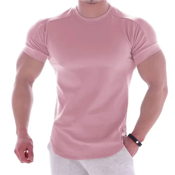 2024 T-shirt de sport d'été hommes gymnases à manches courtes T-shirt de fitness homme séchage rapid