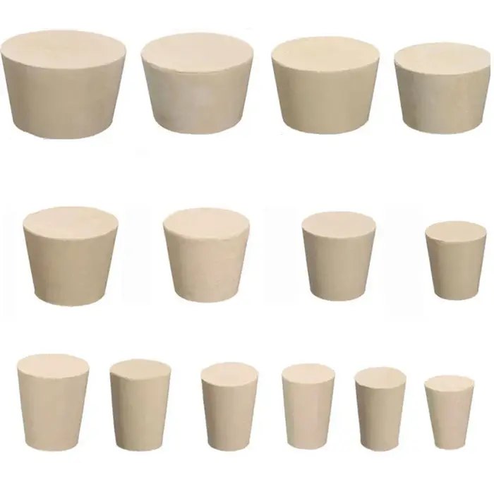 Bouchons coniques en caoutchouc solide, 8mm-62mm, pour tubes à essai de laboratoire, 15 tailles asso