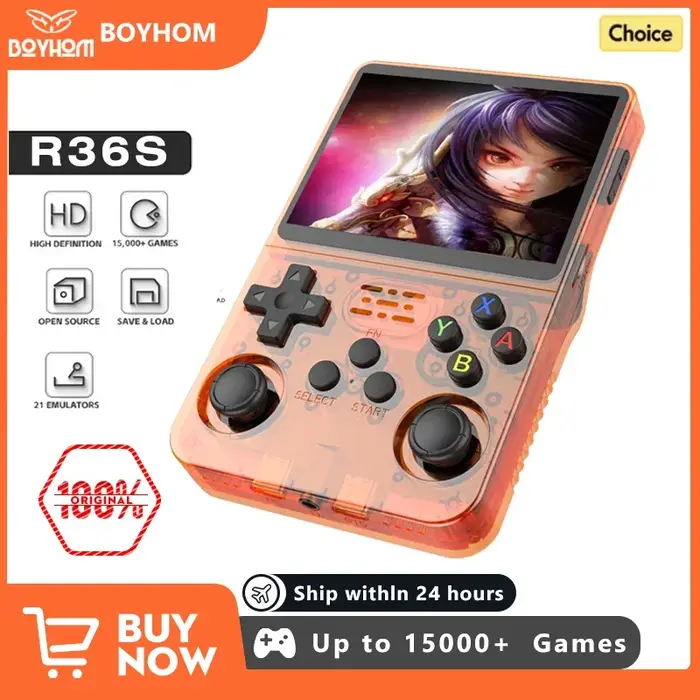 Console de jeu vidéo Open Source R36S, système Linux, écran IPS 3.5 pouces, lecteur vidéo de poche p