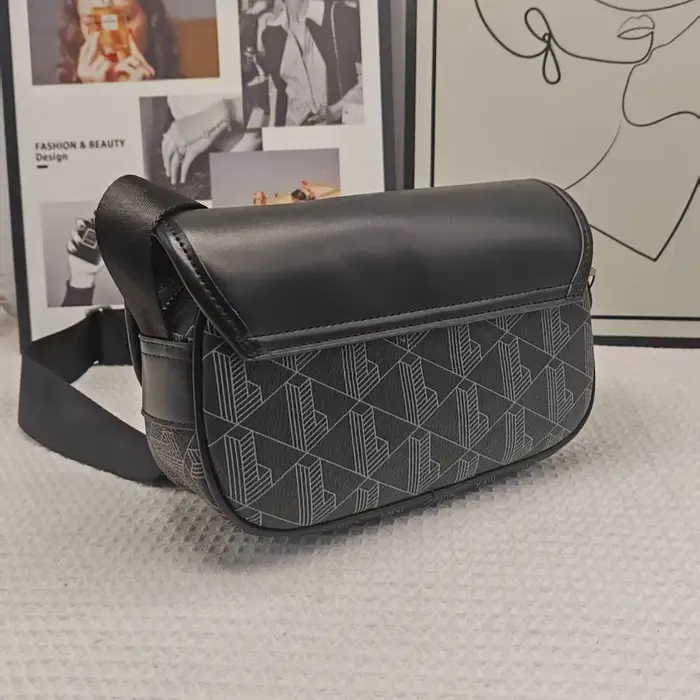 Nouveau sac messager rétro imprimé pour homme, sac bandoulière décontracté en PU tendance avec rabat