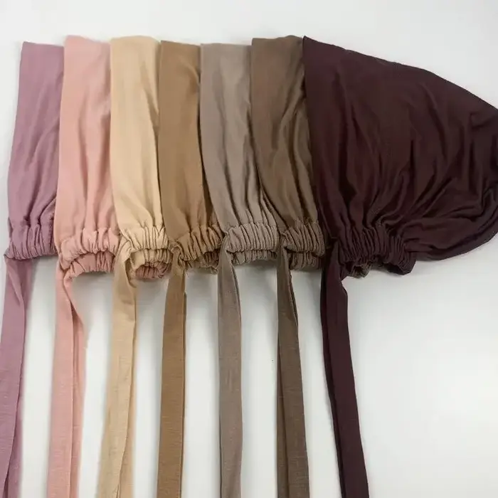 Nouveau doux Modal musulman Turban chapeau intérieur Hijab casquettes islamique sous-écharpe Bonnet 