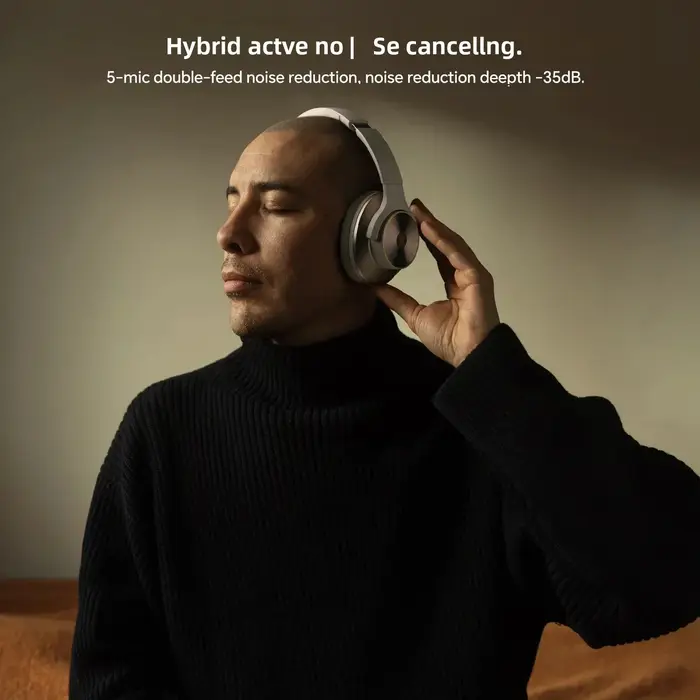 Oneodio A10 ANC casque sans fil Bluetooth haute résolution Audio sur l'oreille casque 35dB hybride c